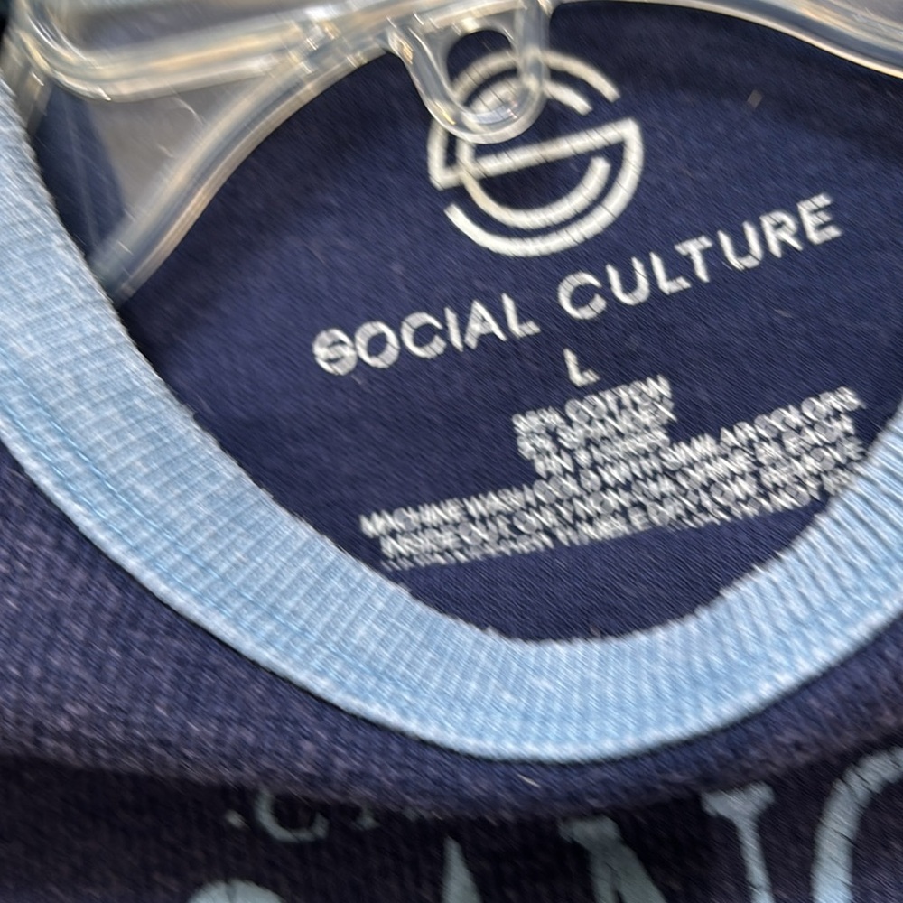 Navy Blue Kids T-Shirt with Light Blue Trim - Picture 5 of 8
